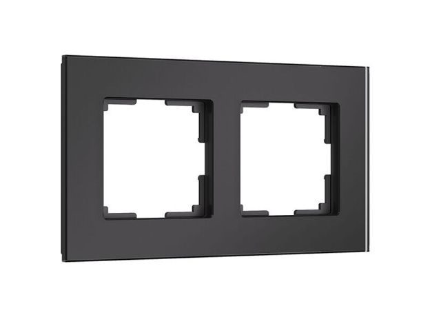 Рамка из стекла на 2 поста Senso черный soft-touch W0023108