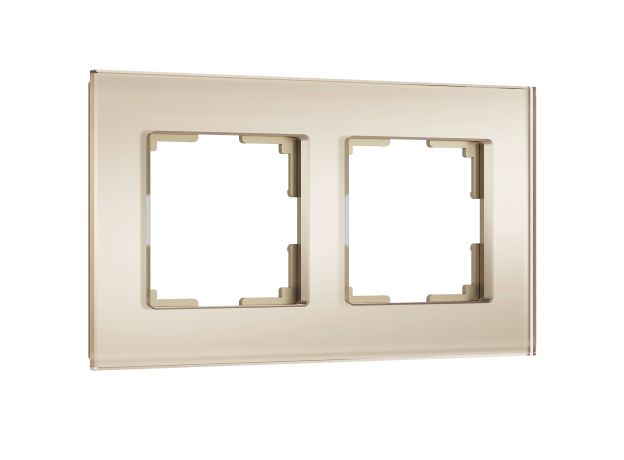 Рамка из стекла на 2 поста Senso шампань soft-touch W0023111