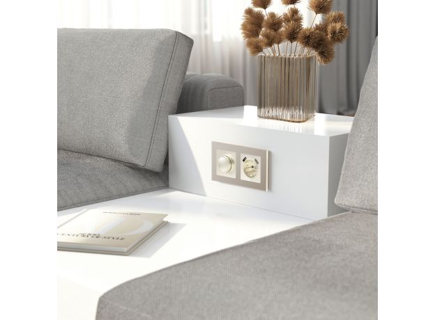 Рамка из стекла на 2 поста Senso шампань soft-touch W0023111