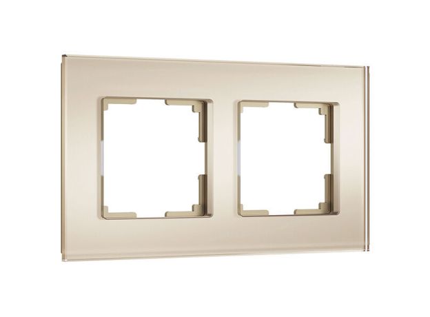 Рамка из стекла на 2 поста Senso шампань soft-touch W0023111