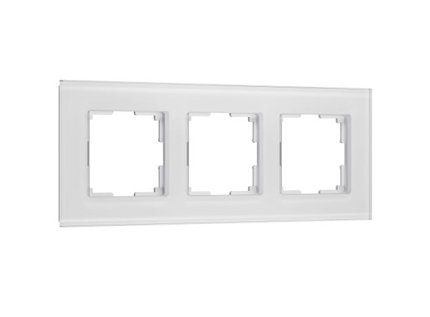 Рамка из стекла на 3 поста Senso белый soft-touch W0033101