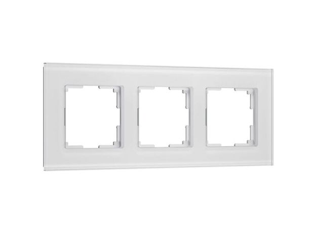 Рамка из стекла на 3 поста Senso белый soft-touch W0033101