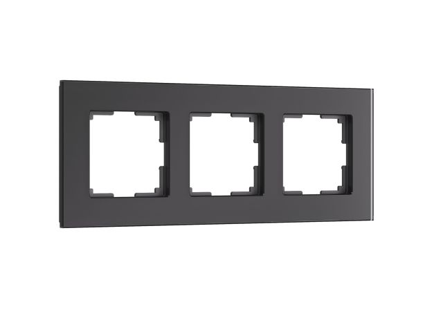 Рамка из стекла на 3 поста Senso черный soft-touch W0033108