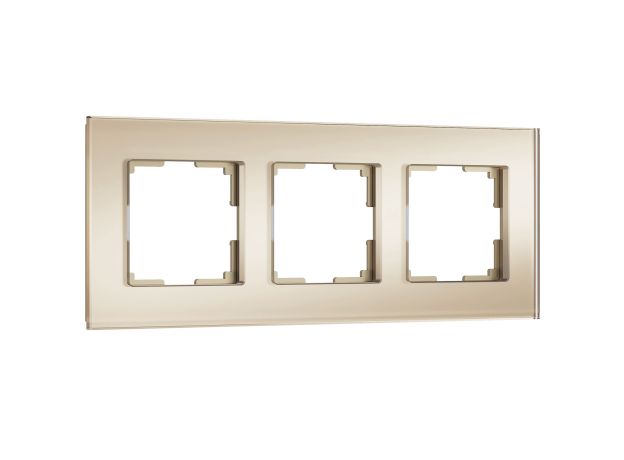 Рамка из стекла на 3 поста Senso шампань soft-touch W0033111