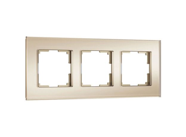 Рамка из стекла на 3 поста Senso шампань soft-touch W0033111