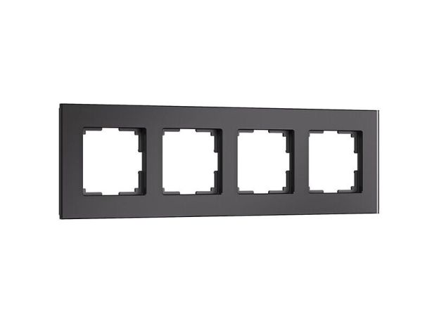 Рамка из стекла на 4 поста Senso черный soft-touch W0043108