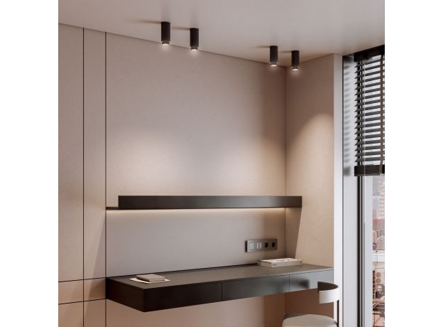 Светильник накладной Nubis GU10 чёрный 25012/01