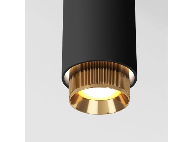 Светильник накладной Nubis GU10 чёрный/золото 25012/01