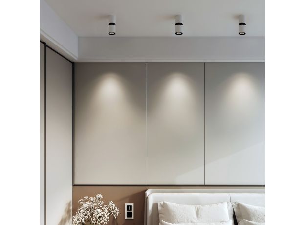 Светильник потолочный светодиодный 12W 4000К белый/чёрный 25048/LED