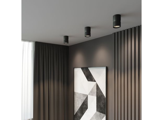 Светильник потолочный светодиодный 12W 4000К чёрный 25049/LED