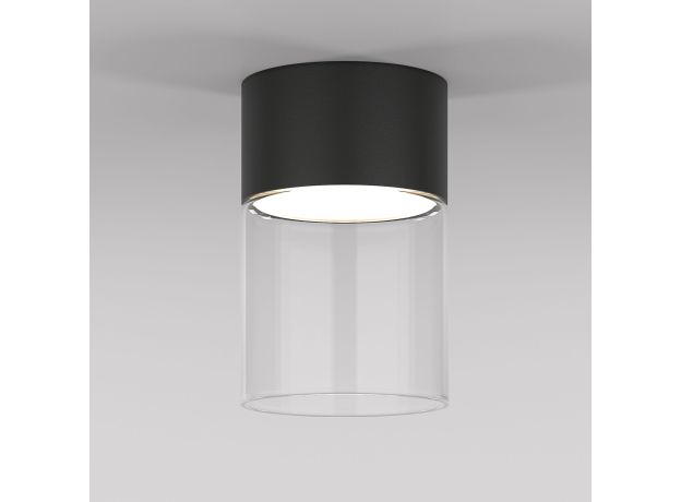 Светильник потолочный светодиодный 10W 4000К черный/прозрачный 25047/LED