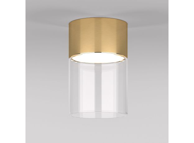 Светильник потолочный светодиодный 10W 4000К латунь/прозрачный 25047/LED