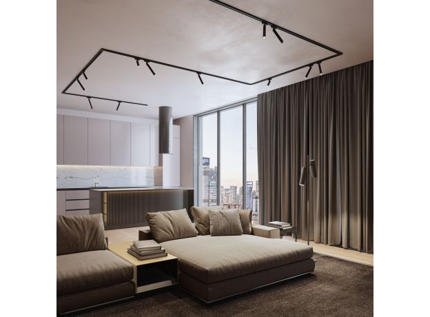 Трековый светодиодный светильник  Pika чёрный 6W 4000K однофазный 85111/01