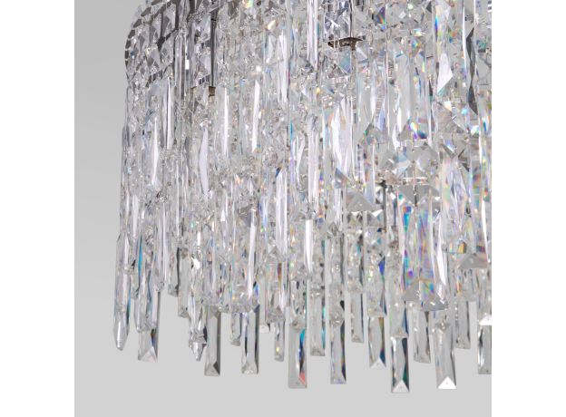 Умная подвесная люстра с прозрачным хрусталем 60160 хром