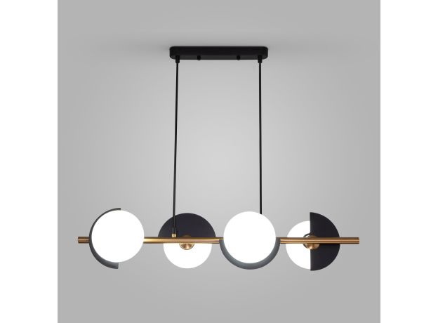 Умный подвесной светильник 70149/4 черный/латунь Smart