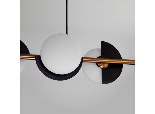 Умный подвесной светильник 70149/4 черный/латунь Smart