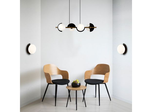 Умный подвесной светильник 70149/4 черный/латунь Smart