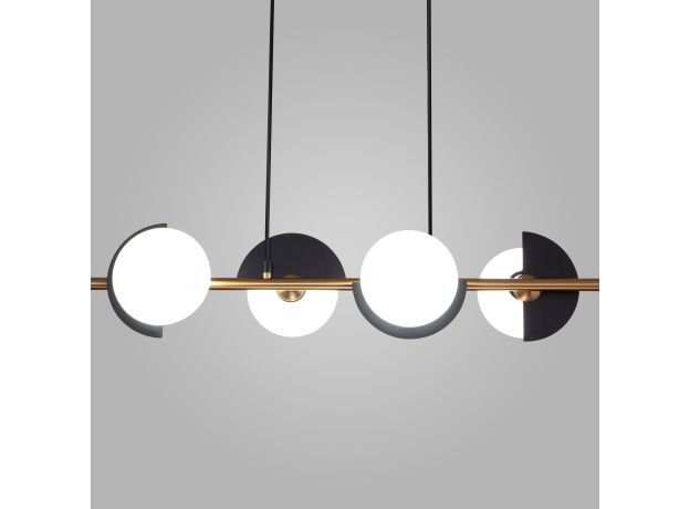 Умный подвесной светильник 70149/4 черный/латунь Smart