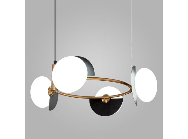 Умный подвесной светильник 70150/4 черный/латунь Smart