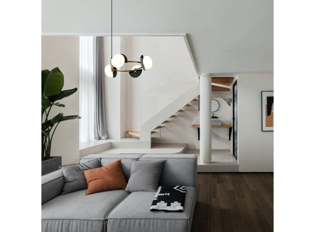 Умный подвесной светильник 70150/4 черный/латунь Smart