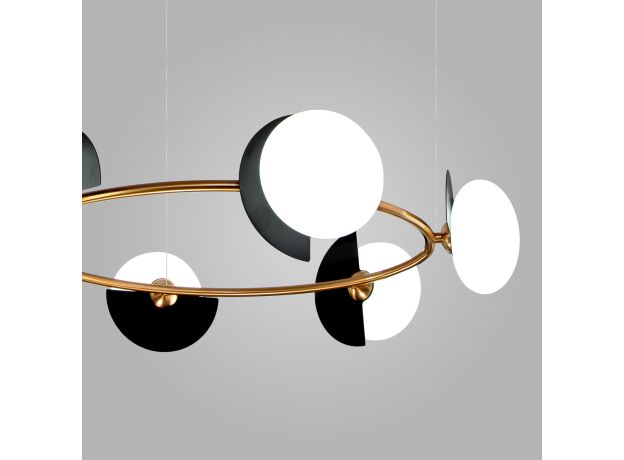 Умный подвесной светильник 70150/6 черный/латунь Smart