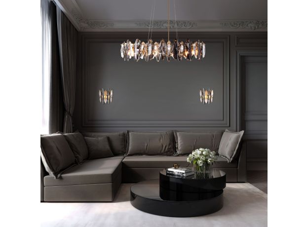 Умный подвесной светильник c хрусталем 372/8 Smart