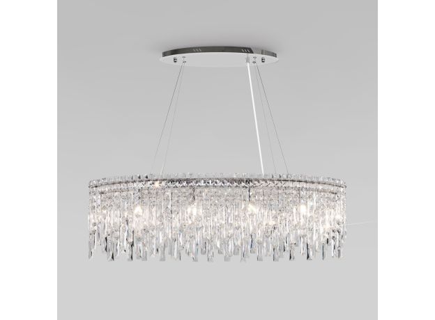 Умный подвесной светильник с прозрачным хрусталем 60159/10 хром