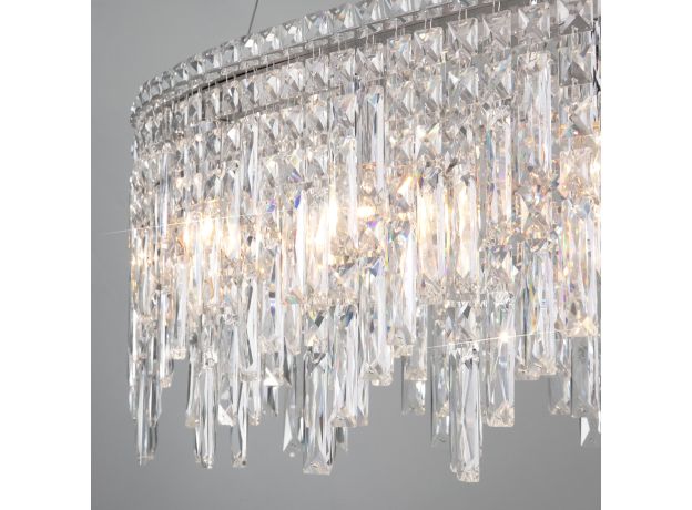 Умный подвесной светильник с прозрачным хрусталем 60159/10 хром