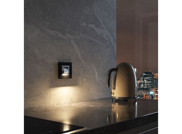 Поворотная встраиваемая LED подсветка Turn (серебряный) W1154706