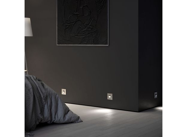 Поворотная встраиваемая LED подсветка Turn (серебряный) W1154706