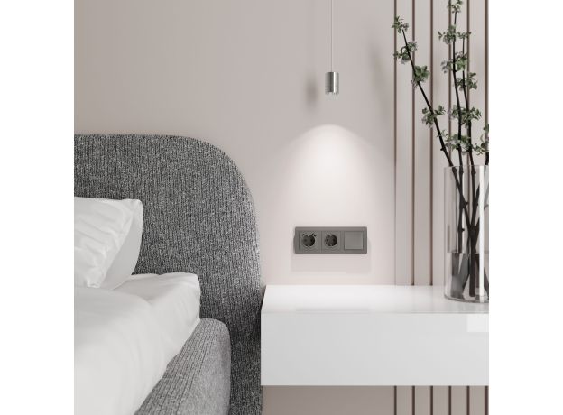 Клавиша для выключателя перекрестного (графит акрил) W1119044