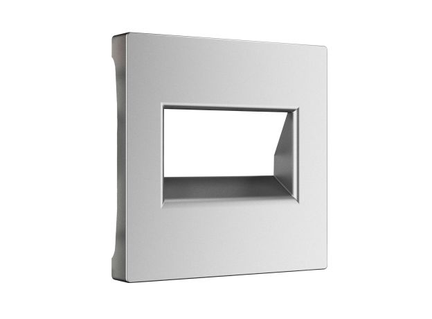 Накладка для двойной розетки Еthernet RJ-45 (серебряный матовый) W1191165