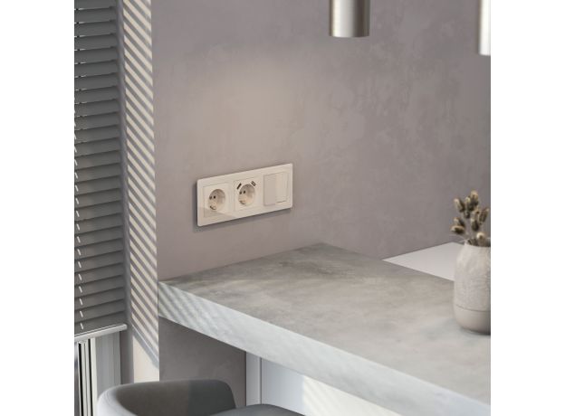 Накладка для розетки USB (айвори акрил) W1179543