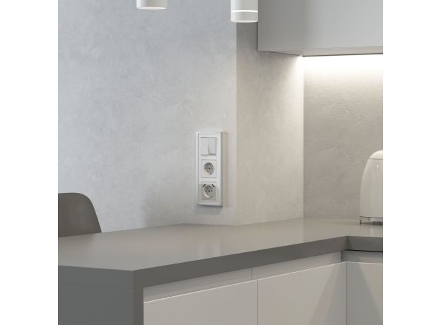 Накладка для розетки USB (белый акрил) W1179541