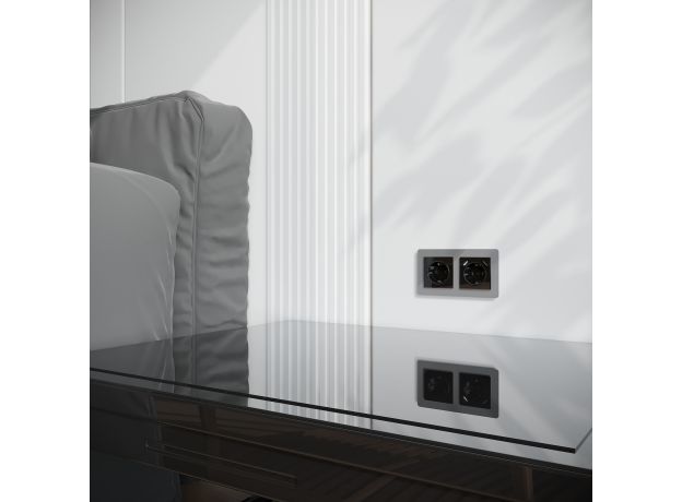 Накладка для розетки USB (черный акрил) W1179548