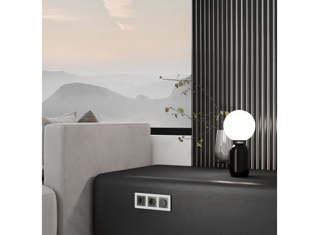 Накладка для розетки USB (графит акрил) W1179544