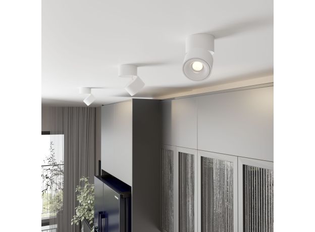 Накладной поворотный светодиодный светильник 15W 3000K белый матовый DLR031