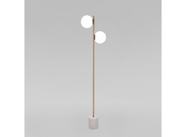 Напольный светильник со стеклянным плафоном 01158/2 латунь