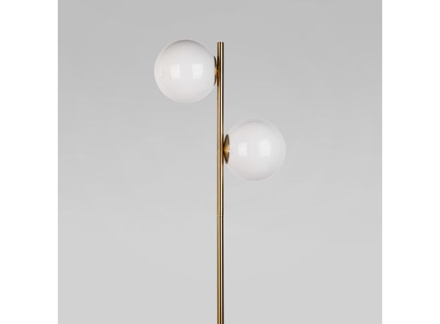 Напольный светильник со стеклянным плафоном 01158/2 латунь