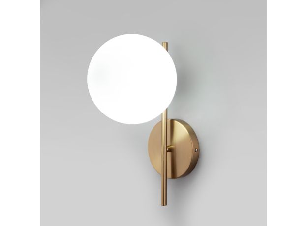 Настенный светильник со стеклянным плафоном 60147/1 латунь