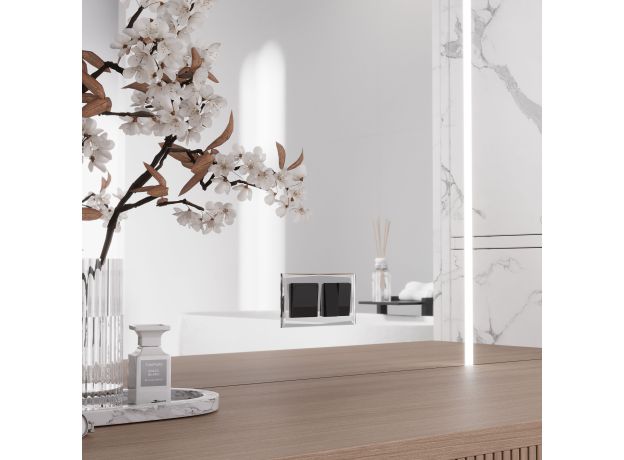 Перекрестный выключатель двухклавишный (черный акрил) W1123048