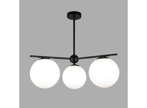 Потолочный светильник со стеклянными плафонами 60147/3 черный