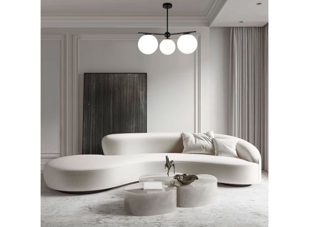 Потолочный светильник со стеклянными плафонами 60147/3 черный