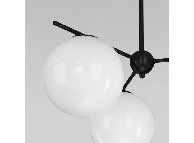 Потолочный светильник со стеклянными плафонами 60147/3 черный