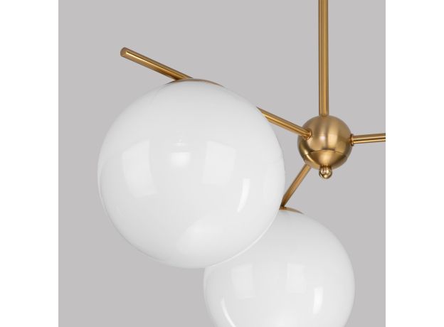 Потолочный светильник со стеклянными плафонами 60147/3 латунь