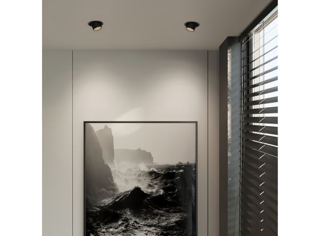 Потолочный светодиодный светильник поворотный Conner 8W 4000K чёрный 25086/LED