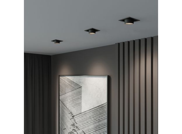 Потолочный светодиодный светильник поворотный Conner 8W 4000K чёрный 25087/LED