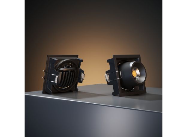 Потолочный светодиодный светильник поворотный Conner 8W 4000K чёрный 25087/LED