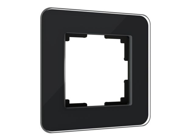 Рамка из стекла на 1 пост Elite черный W0012448