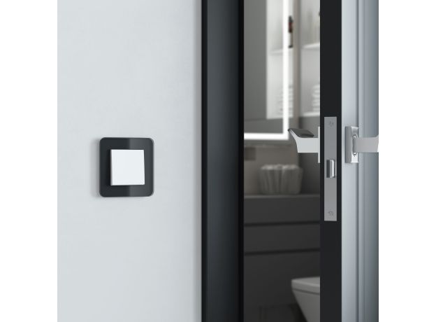 Рамка из стекла на 1 пост Elite черный W0012448